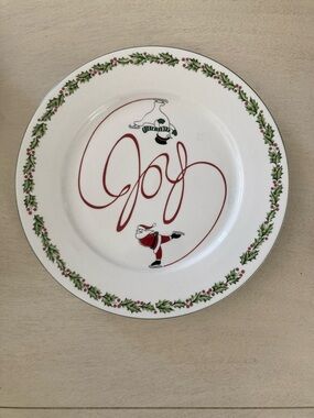 Joy Holiday Cake Plate Platter